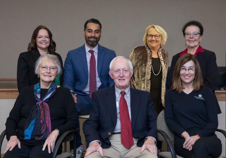 A group photograph of the seven members of the Chemeketa Community College Board of Education.